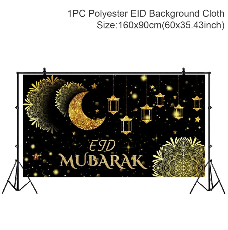 Ramadan Kareem Backdrop Eid Mubarak Background Photo Booth Ramadan Decoration For Home 2025 Islam Muslim Party Supplies