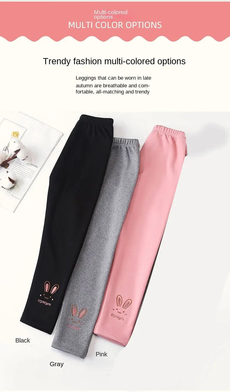 Autumn Winter Children Girl's Legging Thicken Warm Kids Girl Warm Plush Legging Trousers Elastic Waist Leggings Kids Pants