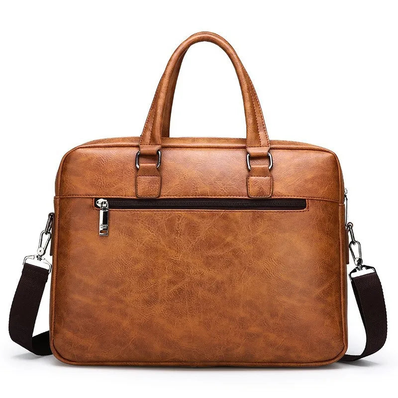 Luxury Brand Business Briefcase Men Leather Handbag For Man Messenger Shoulder Bag Office A4 Laptop Crossbody Bag MaleTote Bags