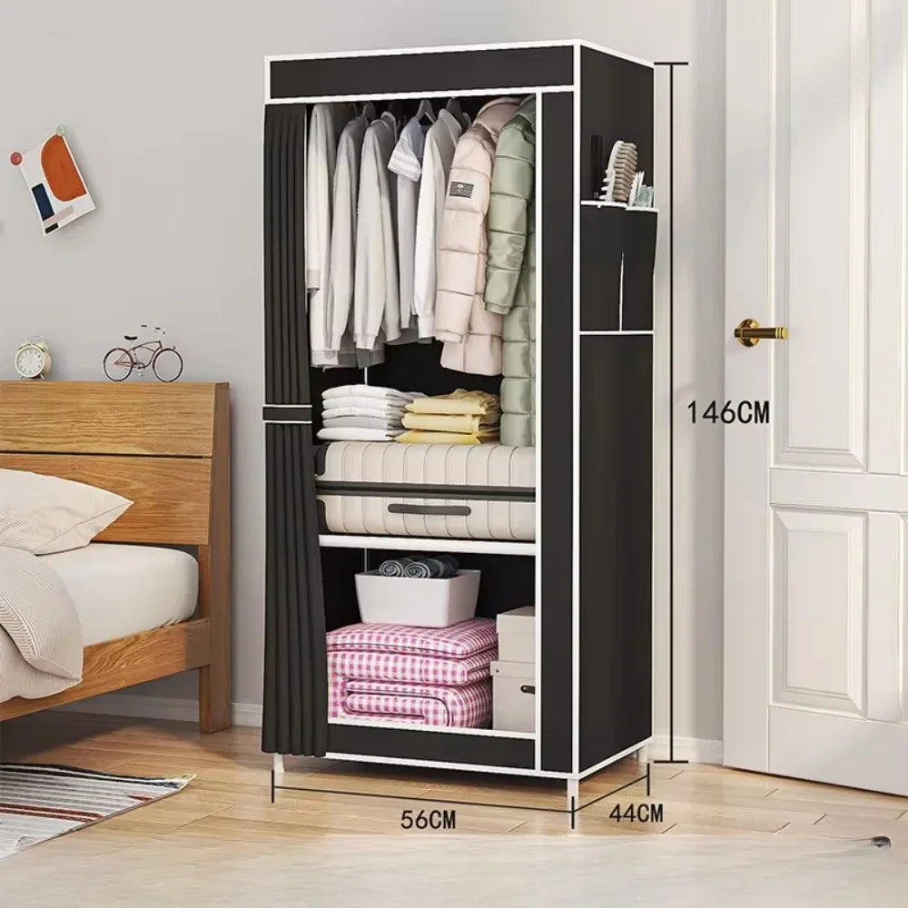 Household Multi-layer Wardrobe Rental Room Storage Wardrobes Single Person Economy Fabric Wardrobe Minimalism Fabric Wardrobes