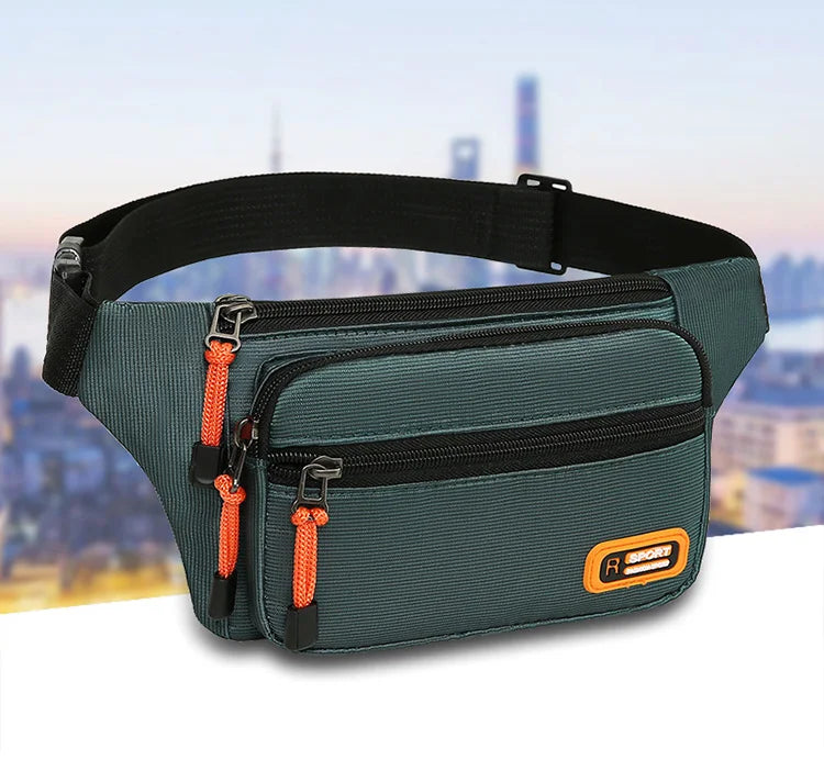 Waterproof Men Waist Bag Fanny Pack Fashion Running Chest Bag Unisex Sling Crossbody Bag Casual Hip Belt Bag men Waist Packs