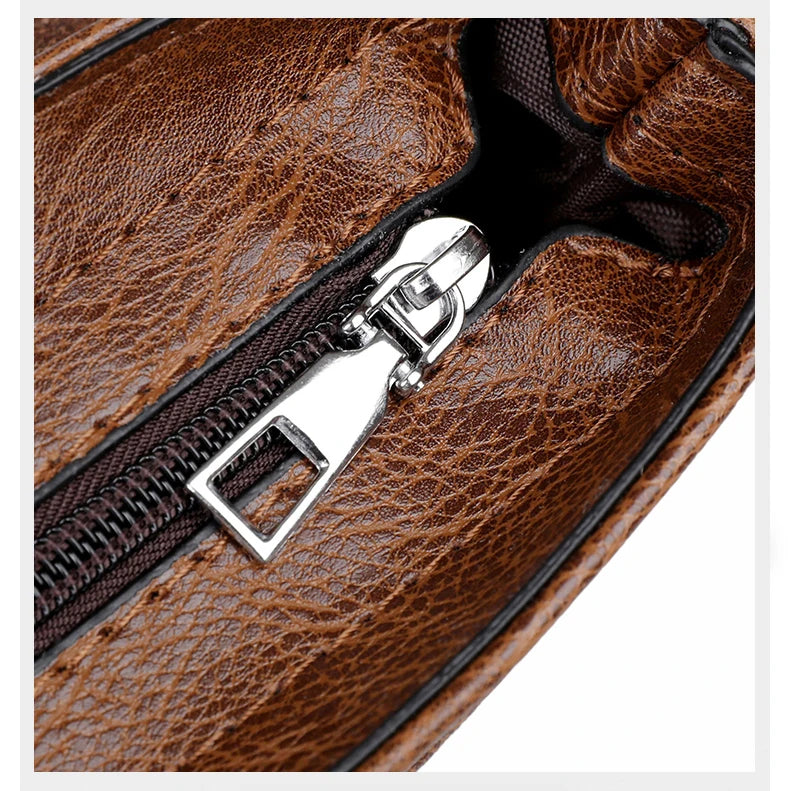 Men Shoulder Bag For IPAD Leather Business Handbag Men Messenger Bag Large Side Sling Bag Fashion Man Crossbody Bag