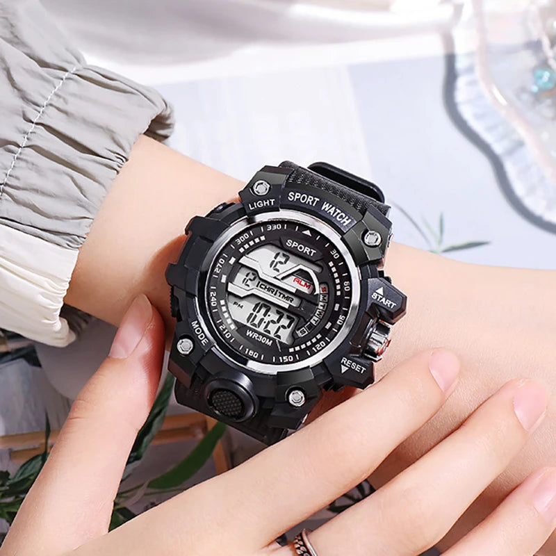 YIKAZE Y03 Men's Digital Watch Waterproof Luminous Men Sports Watches Date Army Military Electronic Wristwatch Relogio Masculino