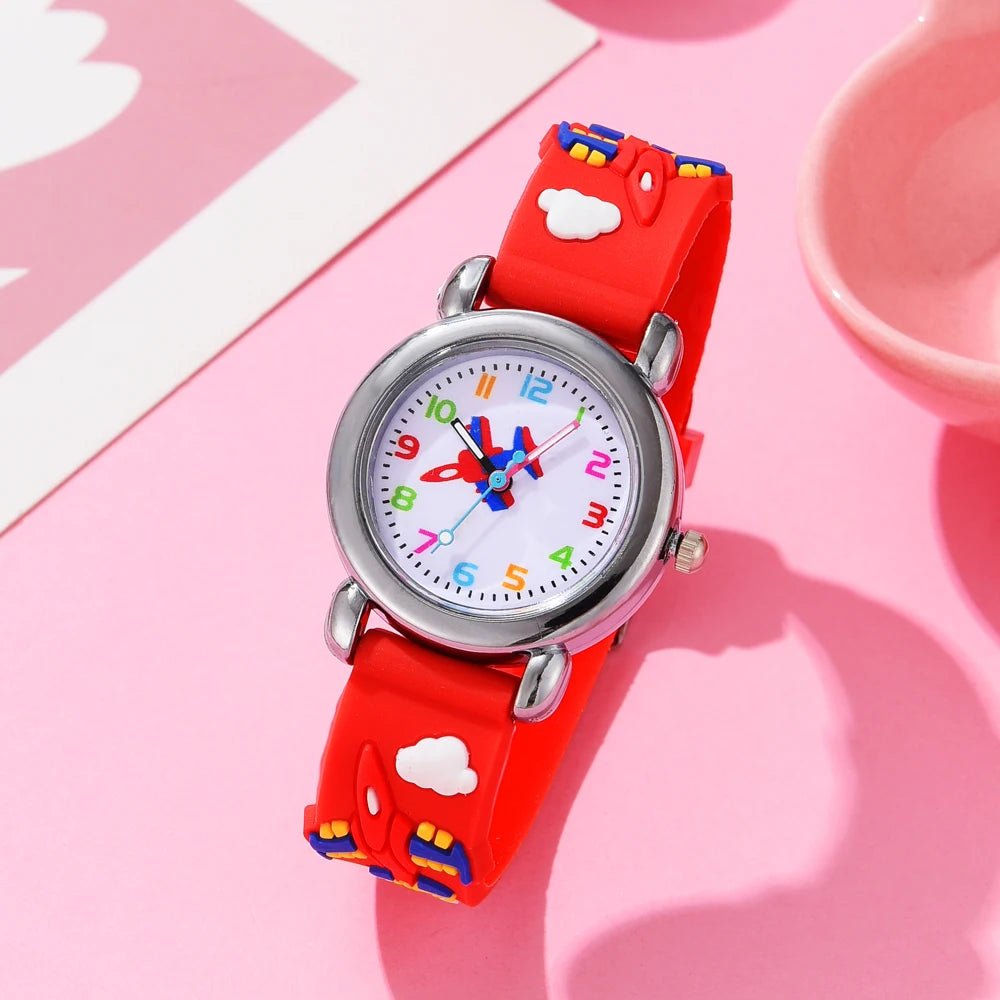 Fashion Children Watches Silicone Quartz Wristwatch Birthday Gift Kid Girl Boy Study Time Girl Watch Reloj