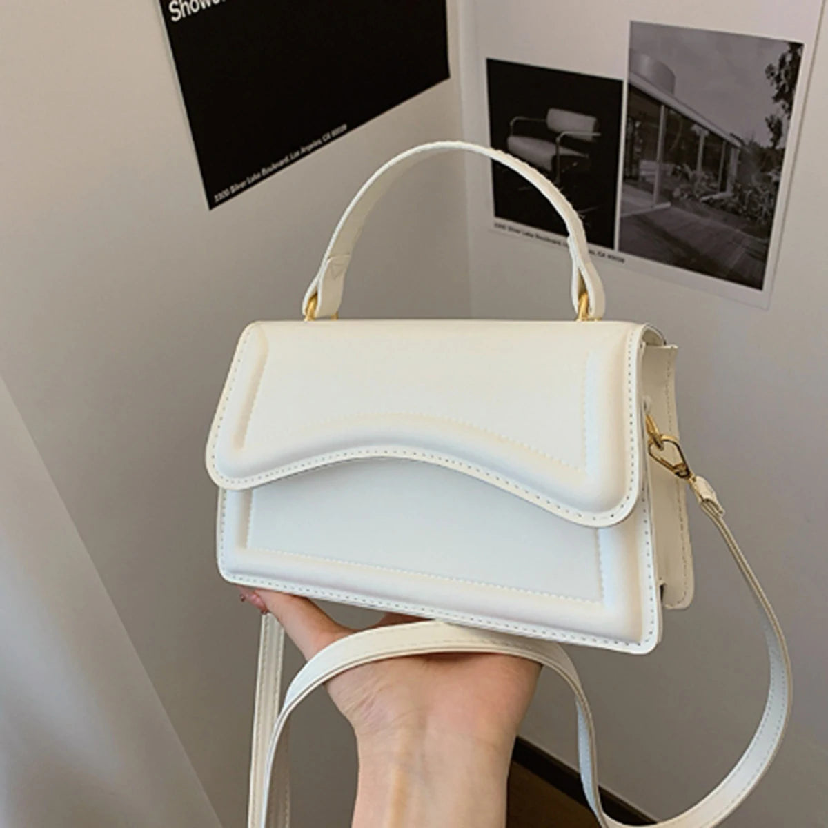 Fashion new women's bag shoulder bag small fresh simple small square bag summer solid color handbag diagonal bag a package