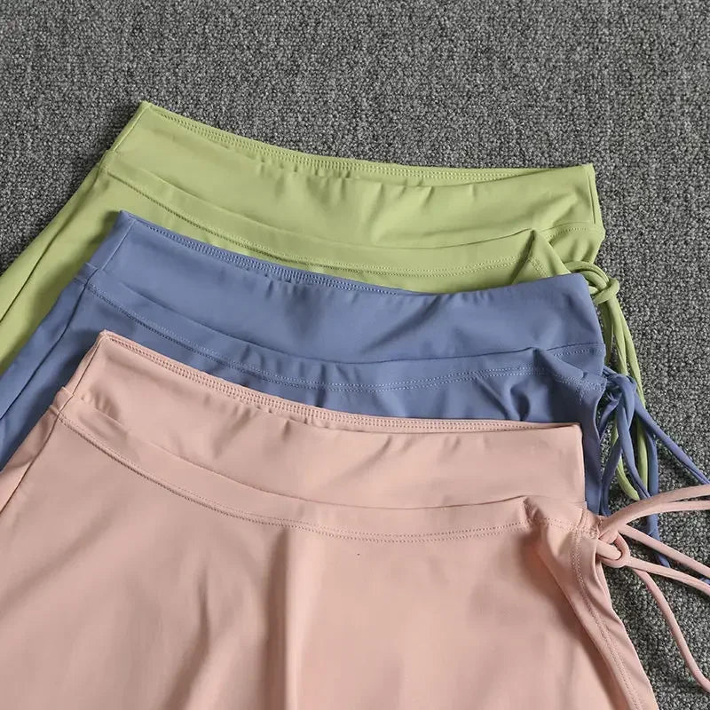 Tennis skirt sports skirt women's summer hip-covering anti-glare mask skirt running training quick-drying leisure fitness short