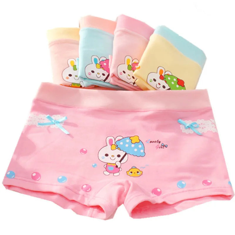 girlsUnderwearChildren'sUnderwearElasticUnderwearSpandecottonCartoonBreathableClothingSoft girlsBoxerShorts