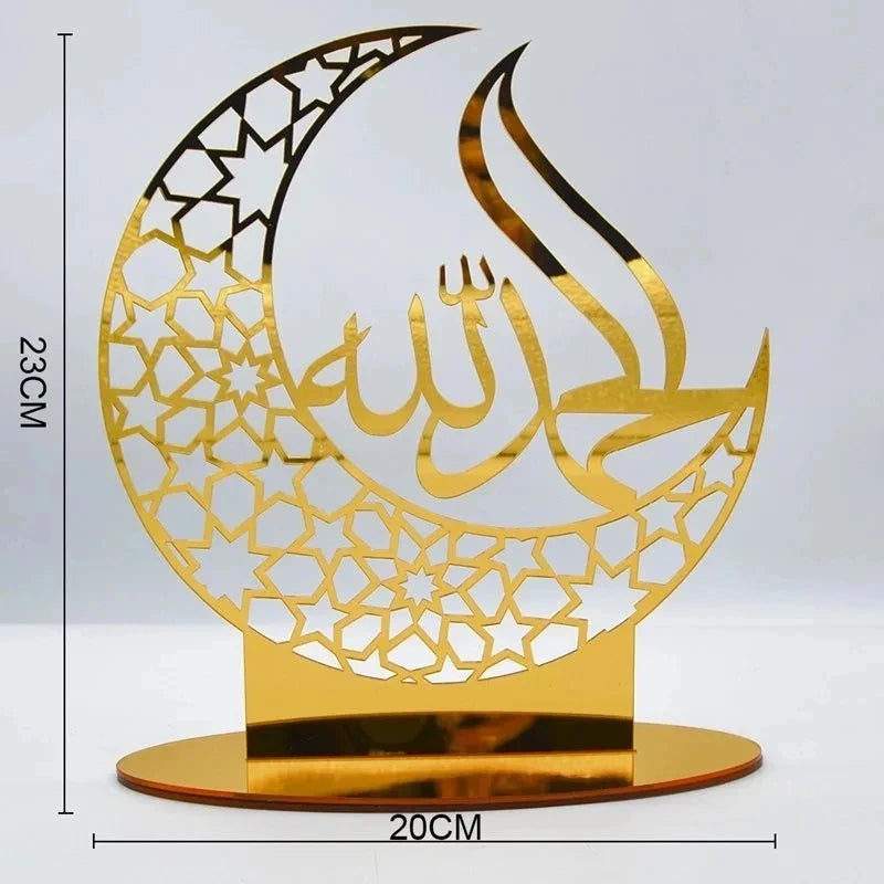 Eid Mubarak Acrylic Ornaments Ramadan Decoration For Home 2025 Ramadan Kareem Islam Muslim Party Supplies Happy Eid Al-fitr