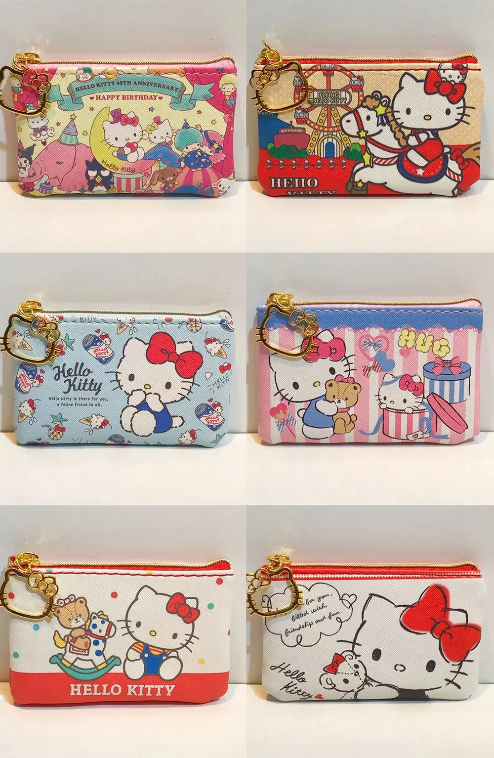 Hello Kitty Cartoon Coin Pouch Purse Sanrio Creative Small Wallet Wholesale My Melody Bags girls purse Kawaii Wallet Kid Purses