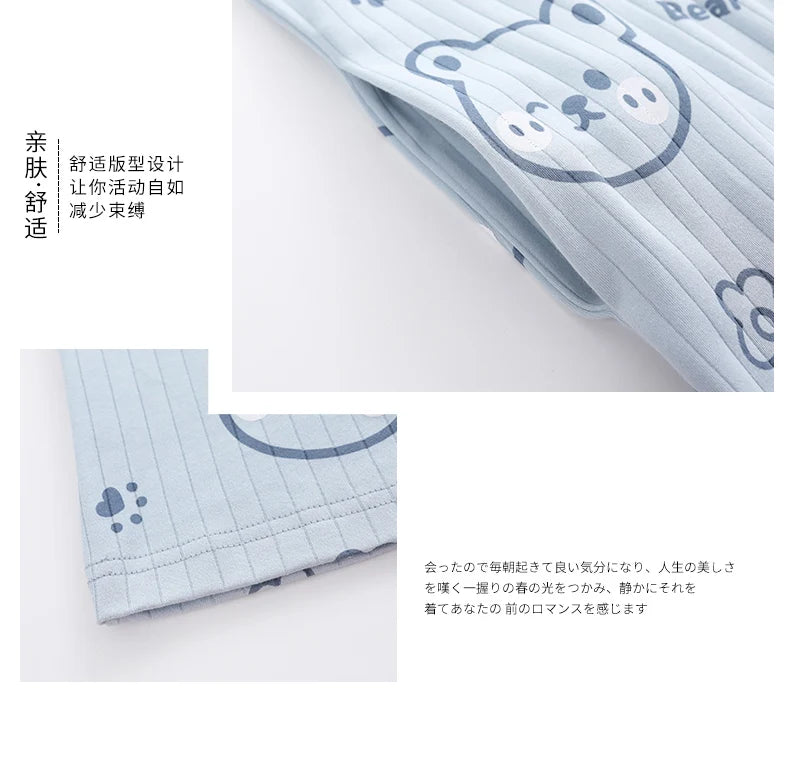 Summer New Knitted Cotton Kawaii Girls Checked Sleep Dress Women's Nightgowns Nighttie Sleepshirts Ladies Dresses Home Fashion