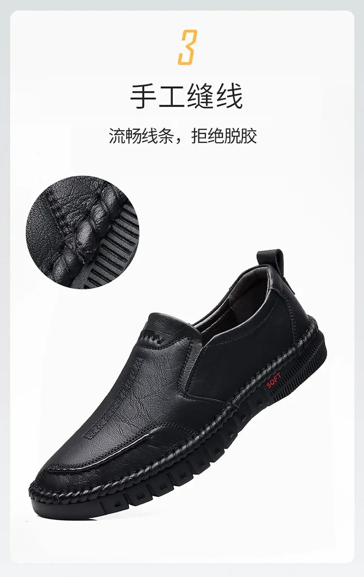 2024 Business Leather Shoes Moccasin Shoes Breathable Men's Casual Loafers Comfortable Shoes for Men Summer Men's Sneakers