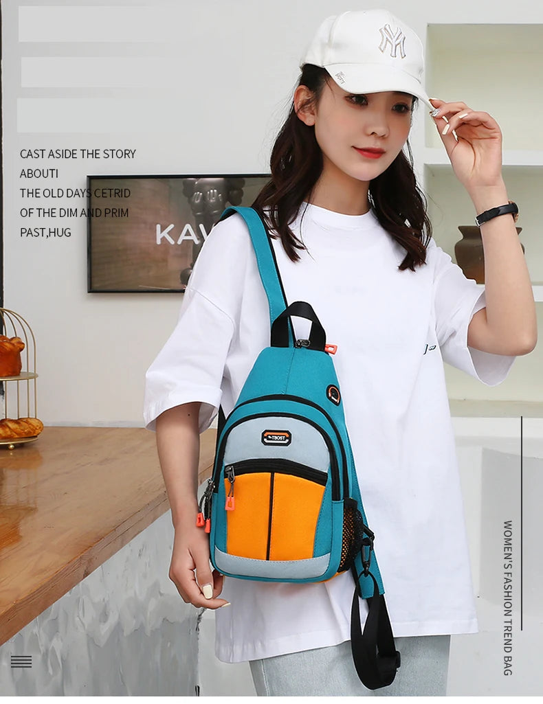 New Women Mini Backpack Small Chest Bag For Men Messenger Shoulder Bag Unisex Sport Chest Bag Girl Daypack Casual Crossbody Bag