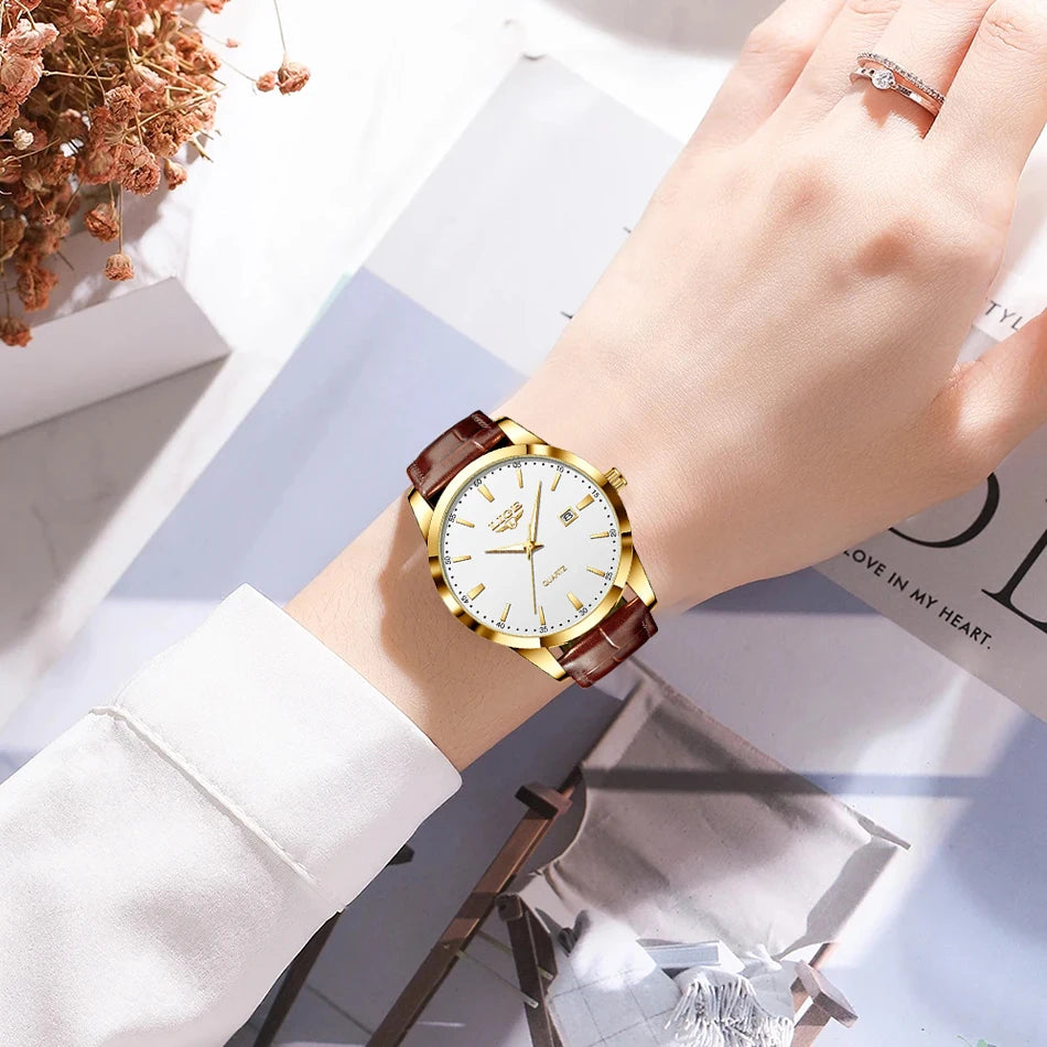 LIGE Women Watch Fashion Leather Military Sport Waterproof Watches For Women Top Brand Luxury Women's Bracelet Watch Reloj Mujer