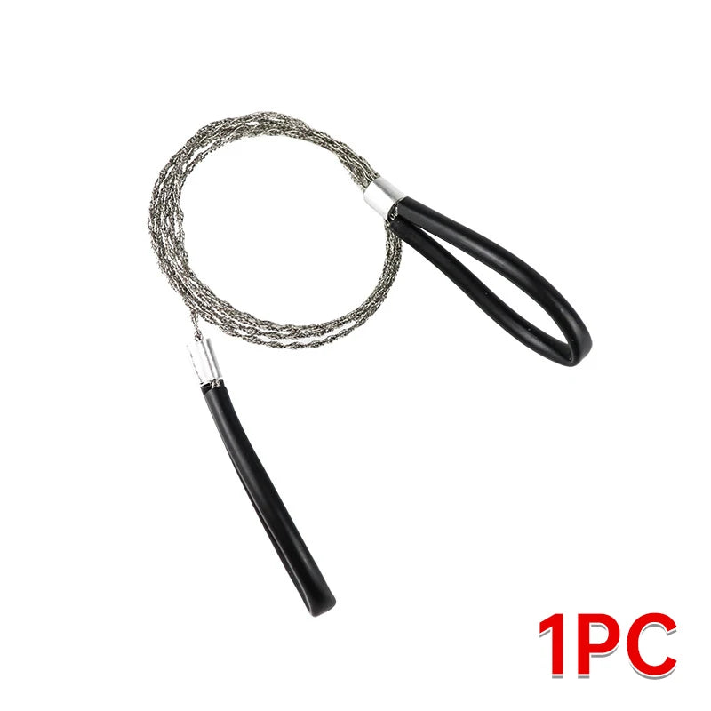 2PCS Portable Stainless Steel Wire Saw Portable PVC Pipe Cable Saw Portable Manual Chain Saw Suitable for Hiking Camping Hunting