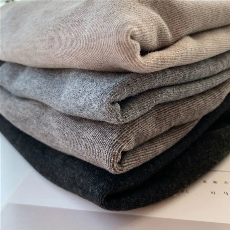 Winter Semi High Collar Long Sleeved T-shirt Women Solid Color Casual Slim Basic Inner Fashion Elegant Warm Gray T Shirt Top