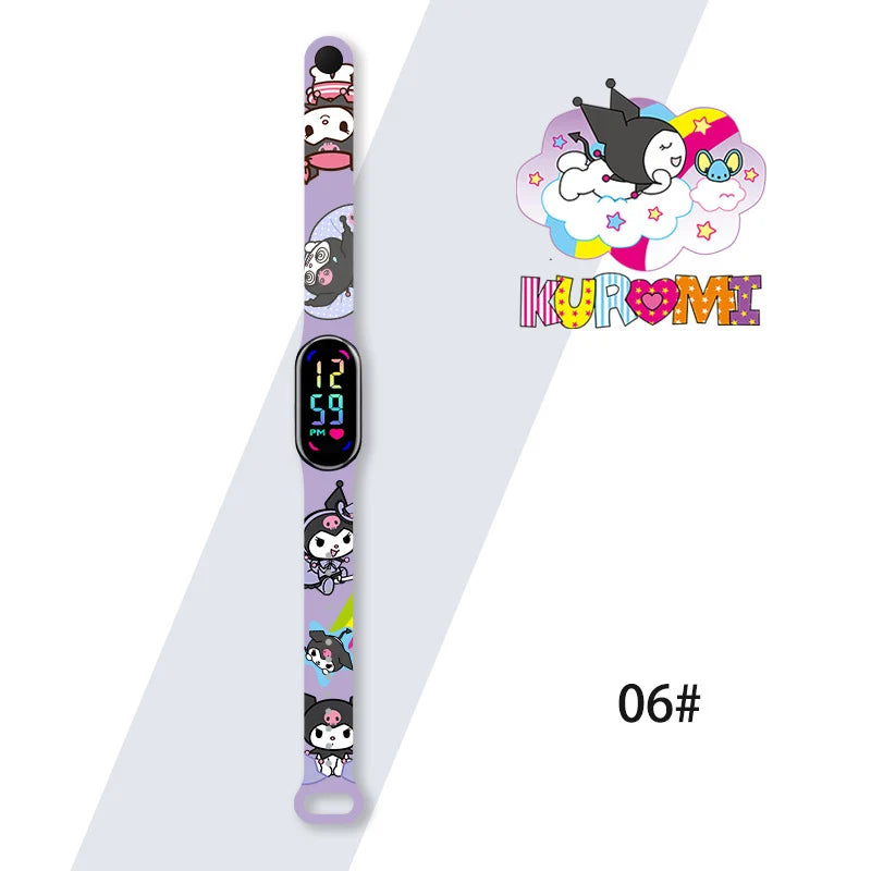 MINISO Kuromi Girls Watches for Kids Sport Wristband Touch Bracelet Waterproof Children Digital Watch Women Clock relogio montre