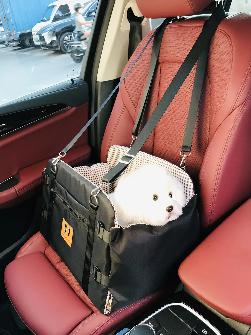 Dog Car Seat for Medium Dogs, Anti-Slip Dog Booster Car Seat Large cats Medium Dog Carrier Shoulder carrying Safety Travel Bag