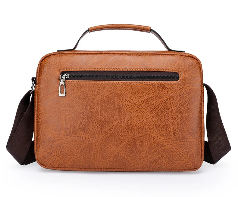 Kangaroo Brand Men Shoulder Bag Leather Messenger Bag For Men Office Business Briefcase Small Handbag Male Crossbody Side Bags