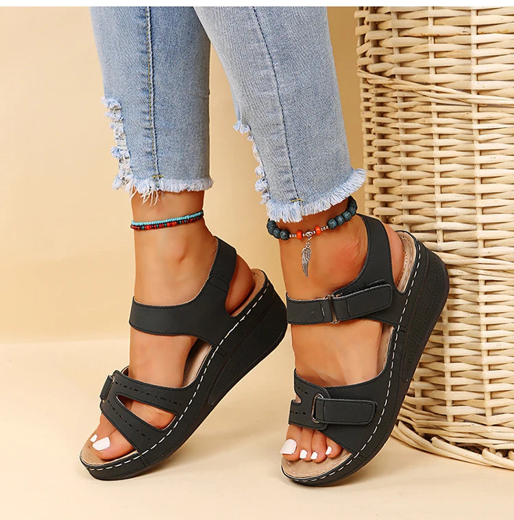 2024 Women Sandals Summer Shoes Open Toe Shoes Woman Plus Size Women Shoe Wedge Sandals Women Ladies Party Female Footwear