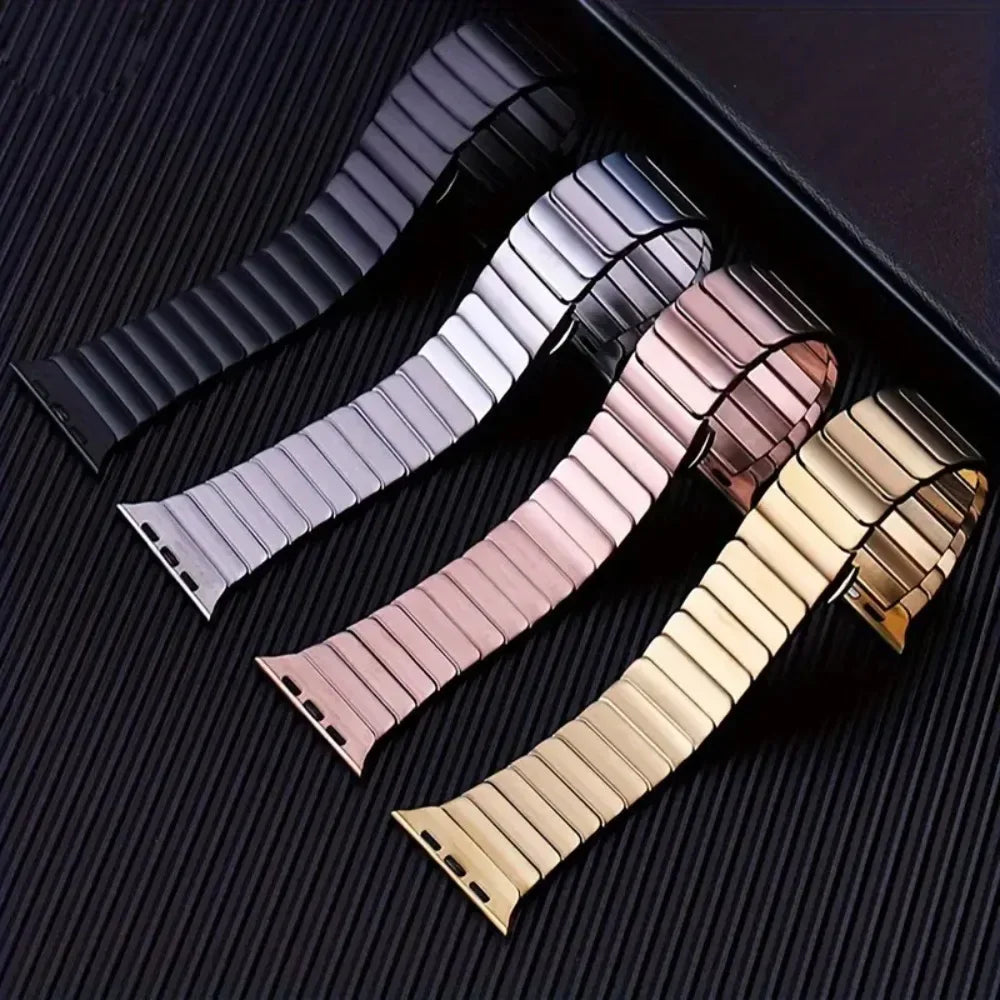 Stainless Watch Band For Apple Watch Ultra 2 49mm 9/8/7/6/5/4/3/2/1/SE For iWatch 38/40/41/42/44/45mm Adjustable Bracelet Strap