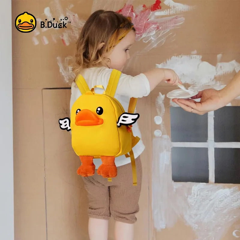 B.Duck Kids Backpacks Toddler Yellow Duck Preschool Kindergarten Backpack Little Kid Daycare School Bookbag