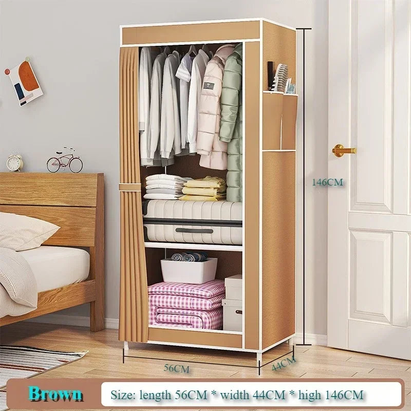 Household Multi-layer Wardrobe Rental Room Storage Wardrobes Single Person Economy Fabric Wardrobe Minimalism Fabric Wardrobes