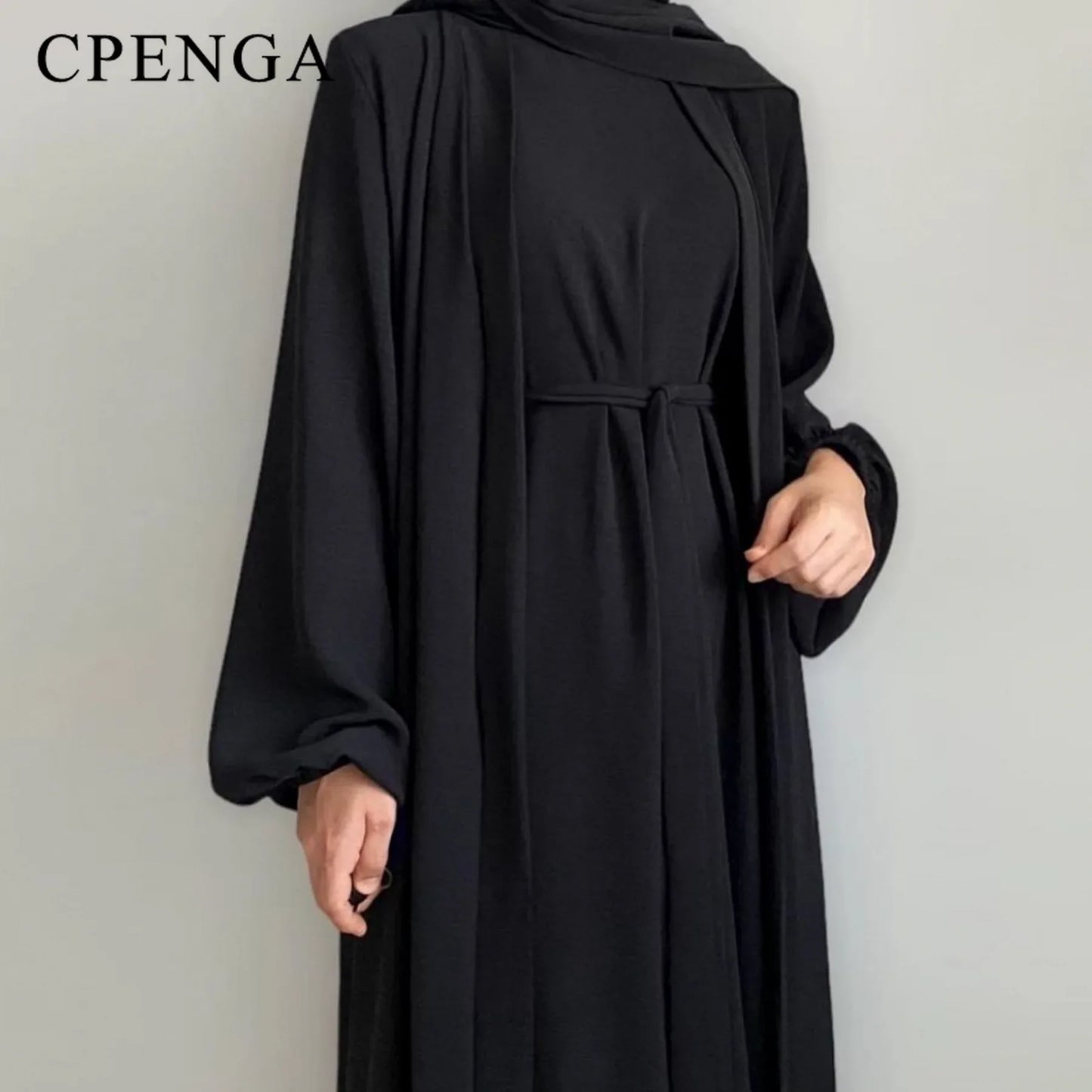 Ramadan Niqab Khimar Muslim Abaya Kaftan Robe Femme Musulmane Black abaya women Dubai Turkey Islam Prayer Clothes arabic dress