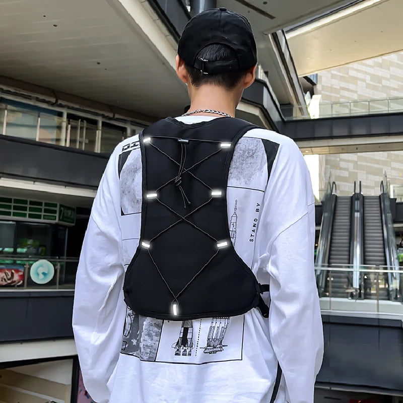 Hip-hop Streetwear Chest Rig Bag for Men Fashion Waterproof Tactical Vest Chest Packs Function Storage Backpack Nylon Pockets