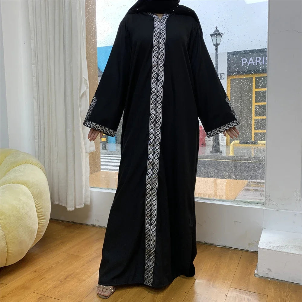 Abaya Ramadan Muslim Women Long Dress Hooded Casual Maxi Robe Islamic Prayer Gown Full Cover Side Slit Middle East Turkish Plus