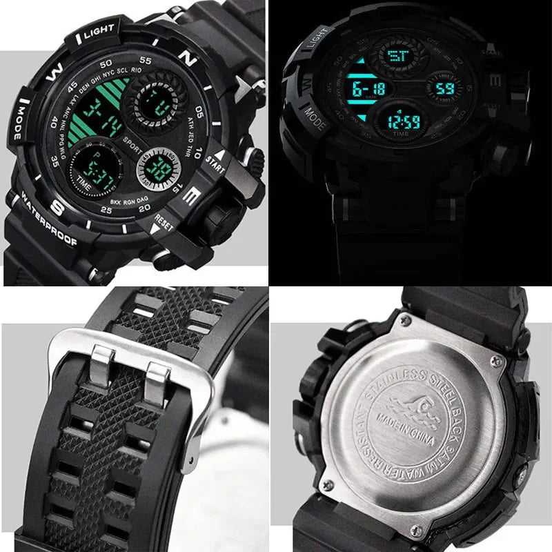 Military Digital Watch for Men Outdoor Men's Sports Watches Clock Waterproof Luminous Chronograph Student Electronic Wristwatch