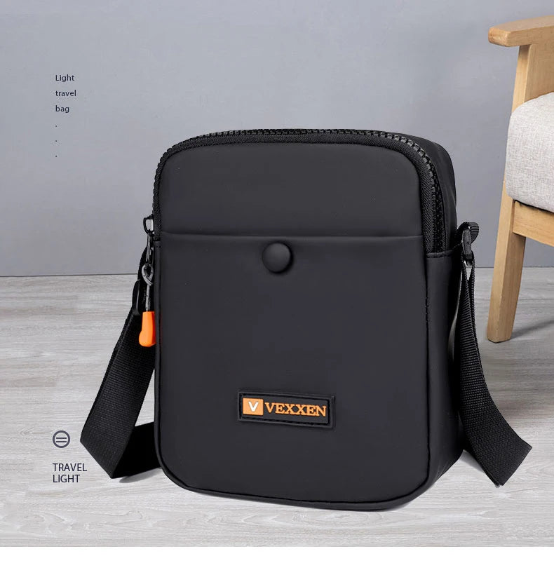 Simple Casual Mini Crossbody Bag Casual Men's Small Shoulder Bag For Men PU Leather Messenger Phone Pouch Husband Side Sling Bag