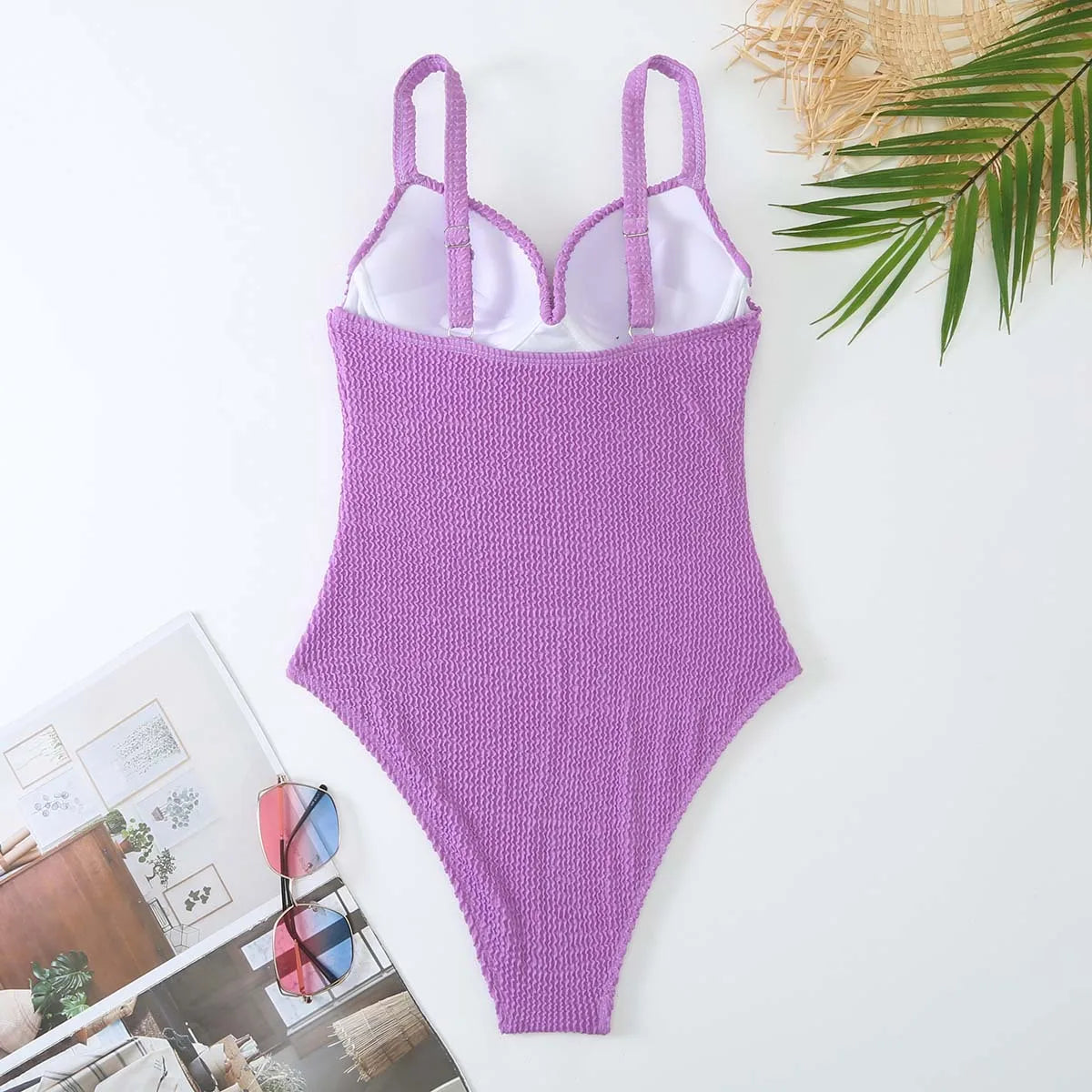 2023 Push Up Swimsuit Women One Piece Solid Swimwear Female Bodysuit Bathers Bathing Swimming Swim Suit Summer Beachwear