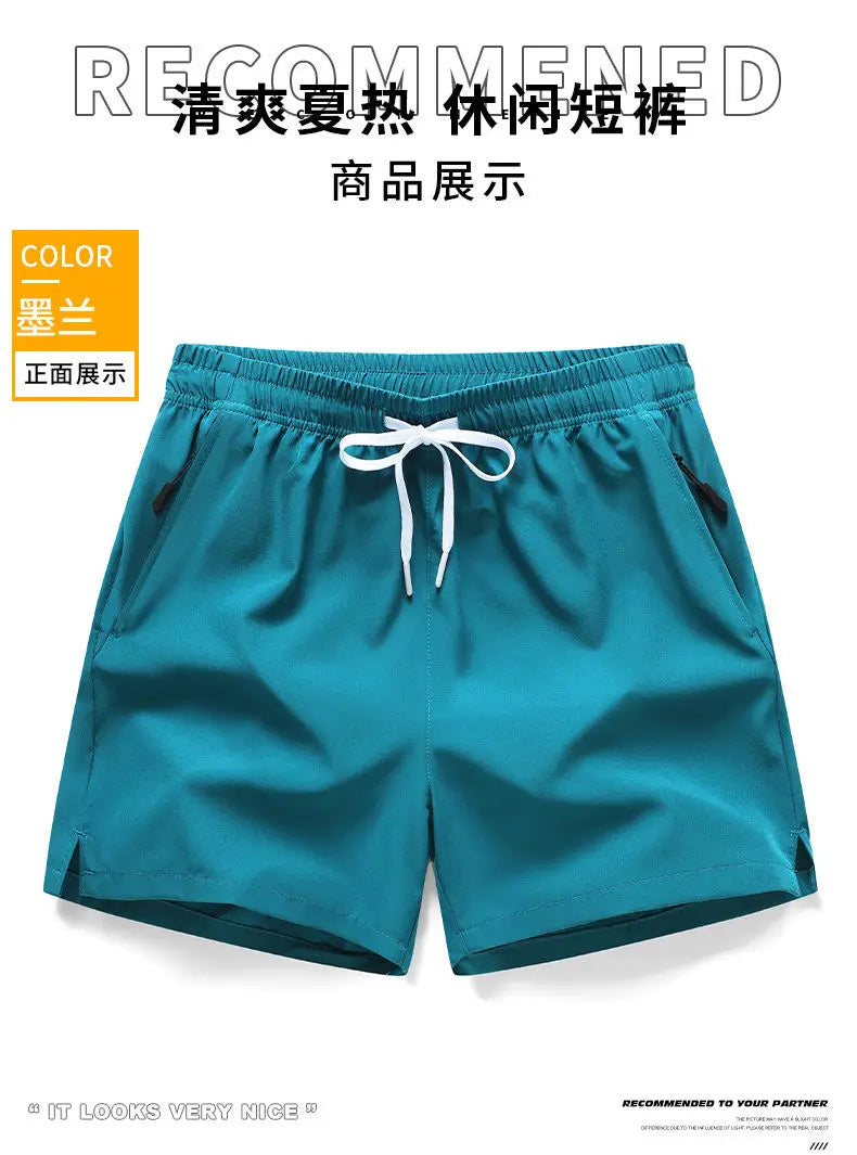 Women Summer Casual Short Pants 2024 High-waisted Loose-fit Zipper Pockets Basics Elastic Waist Running Fitness Jogging Pants