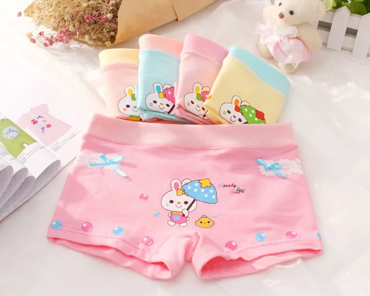 girlsUnderwearChildren'sUnderwearElasticUnderwearSpandecottonCartoonBreathableClothingSoft girlsBoxerShorts