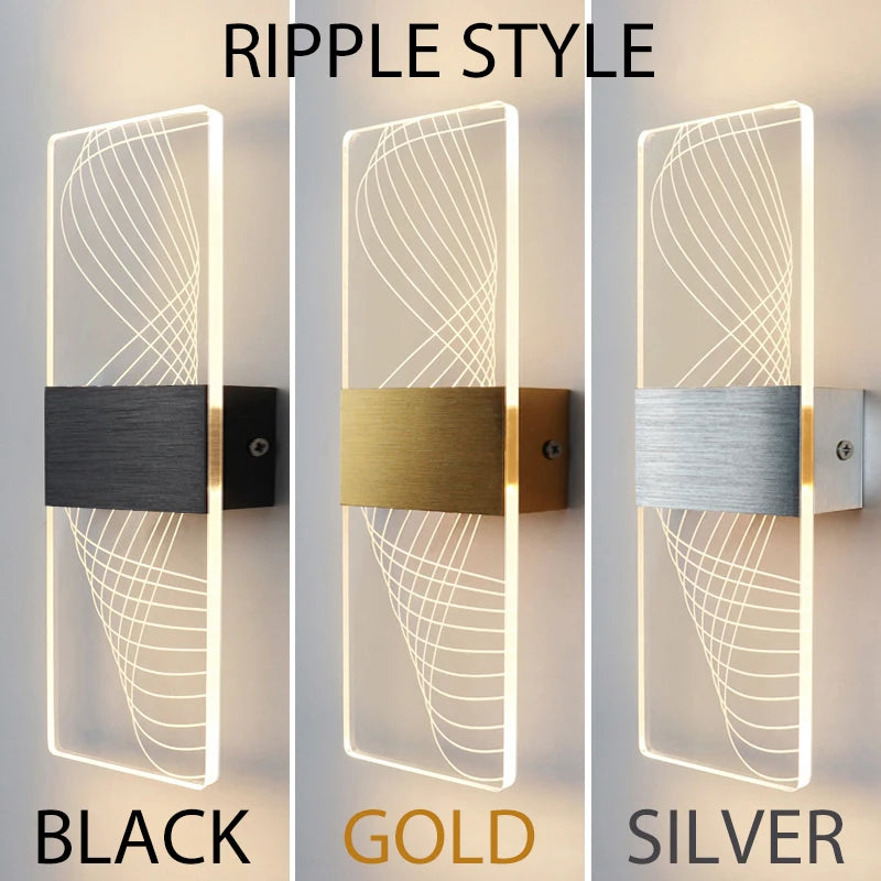 Indoor Acrylic Wall Lamp 6W Modern LED Wall Light Nordic Sconce Lamps Balcony Aisle Bedside Lights For Home Decoration AC85-265V