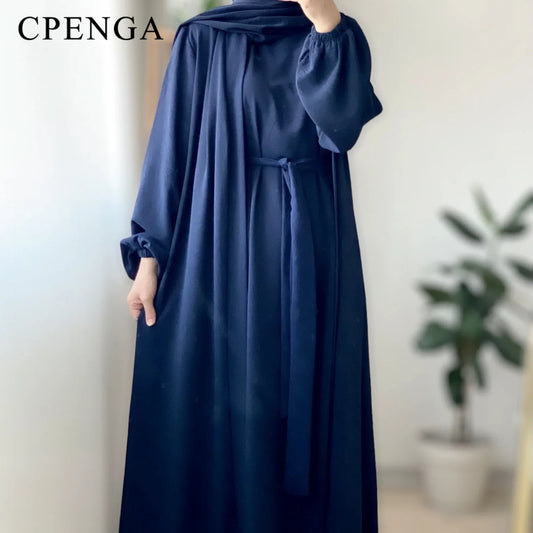 Ramadan Niqab Khimar Muslim Abaya Kaftan Robe Femme Musulmane Black abaya women Dubai Turkey Islam Prayer Clothes arabic dress