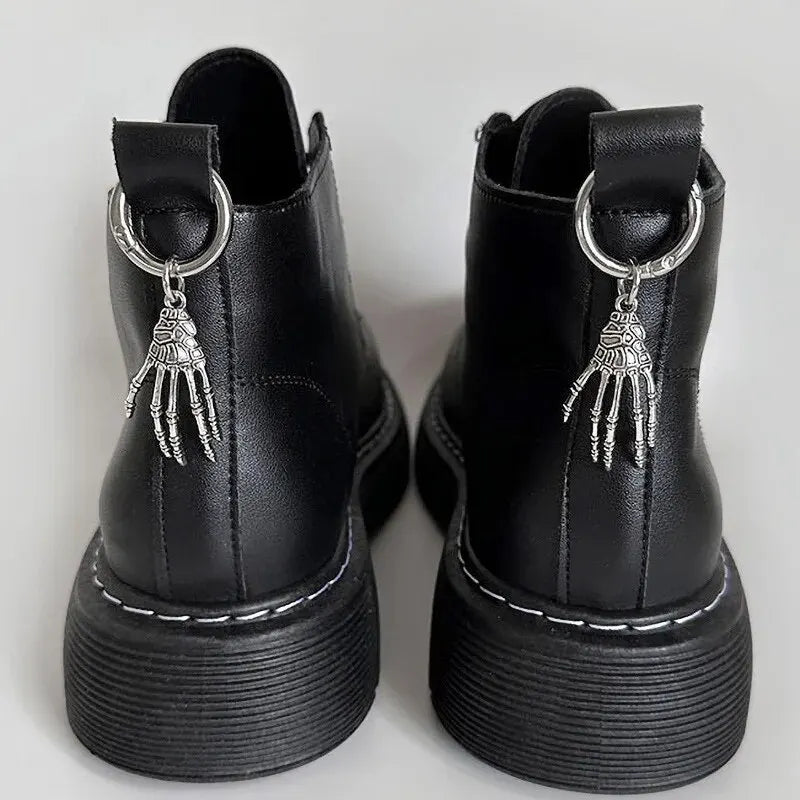 1pair Hollow Big Stars Hearts Pendant Martin Boots Shoes Buckles Decoration Metal Snap Hook Shoes Accessories