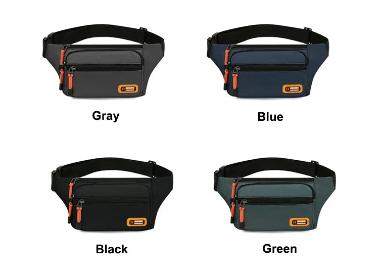 Waterproof Men Waist Bag Fanny Pack Fashion Running Chest Bag Unisex Sling Crossbody Bag Casual Hip Belt Bag men Waist Packs