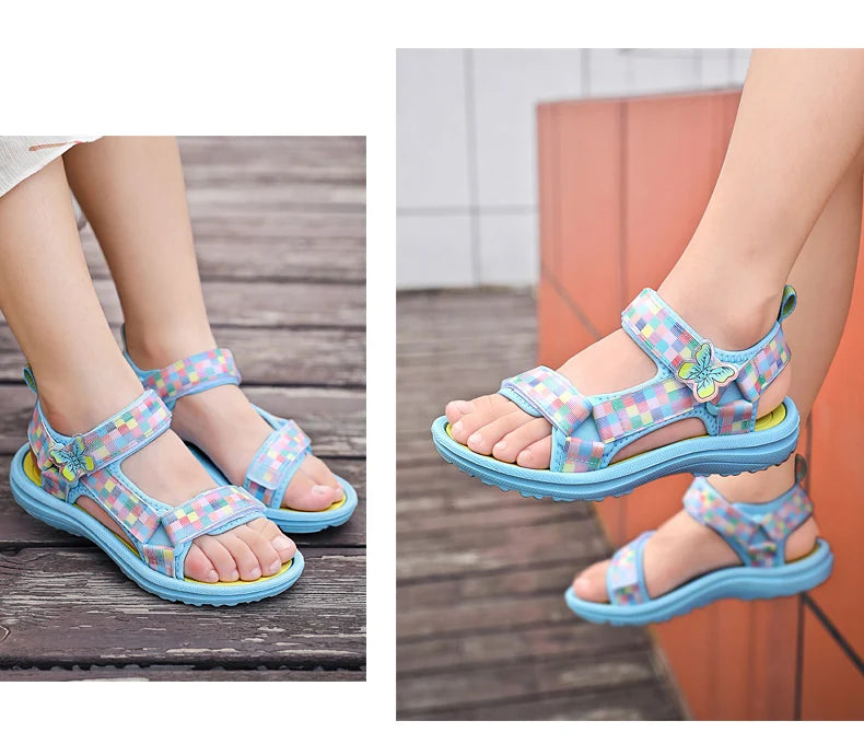 Summer Children Sandals Boys Girls Toddler Soft Non-slip Princess Shoes Baby Cute Candy Breathable Comfortable Casual Sandals