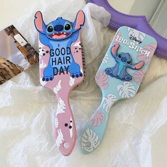 Disney Anime Figures Stitch Air Cushion Massage Combs Anime Cartoon Children Comb Hair Brush Hairdressing Tool Kids Toys Gifts