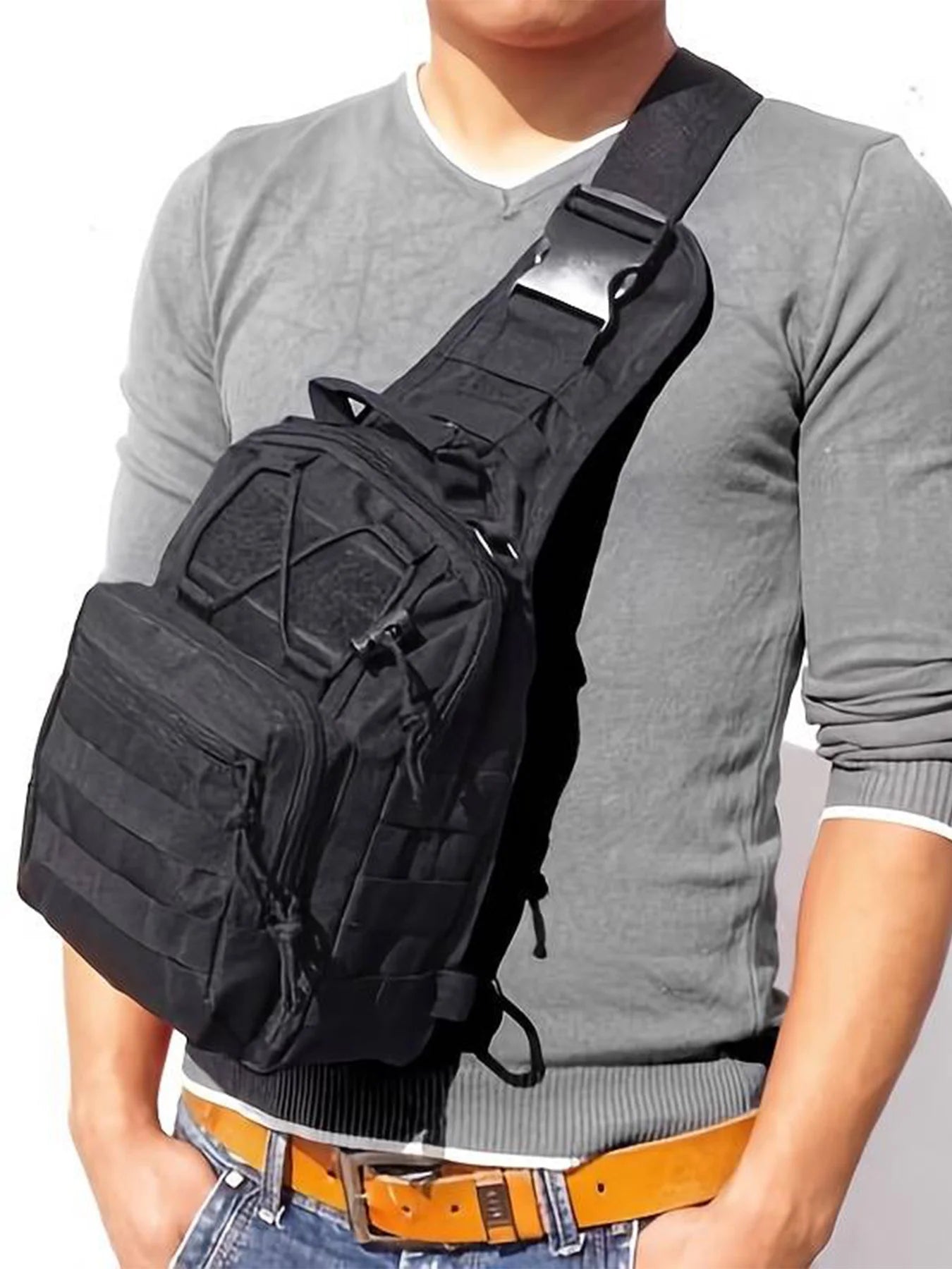 Versatile Tactical Sling Backpack Body Chest Bag Hiking Hunting Carry Bag