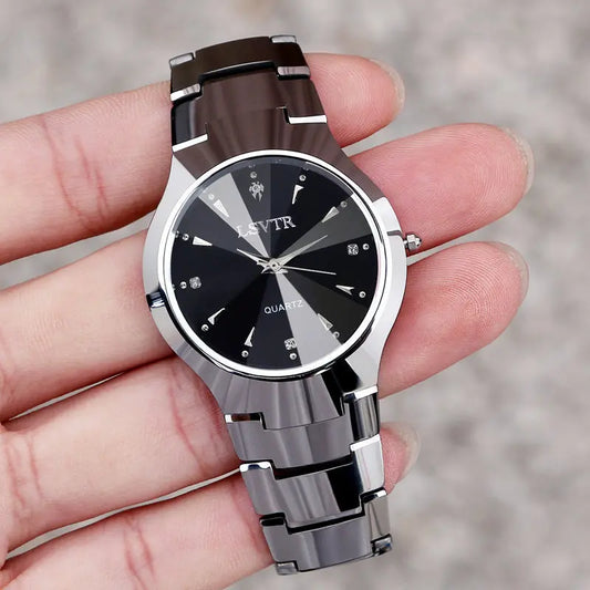 YIKAZE Men Women Quartz Watches Stainless Steel Wristwatch Calendar Date Waterproof Clock Luxury Womens  Lovers Couple Watch