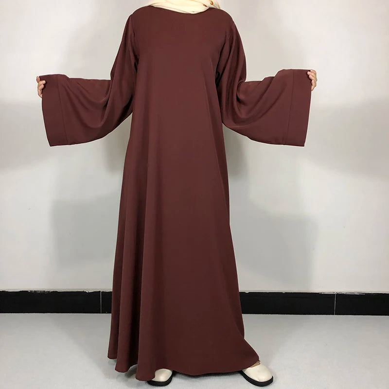 15 Colors Basic Plain Nida Abaya With Free Belt High Quality Muslim Women Modest Simple Dress EID Ramadan Islamic Clothing