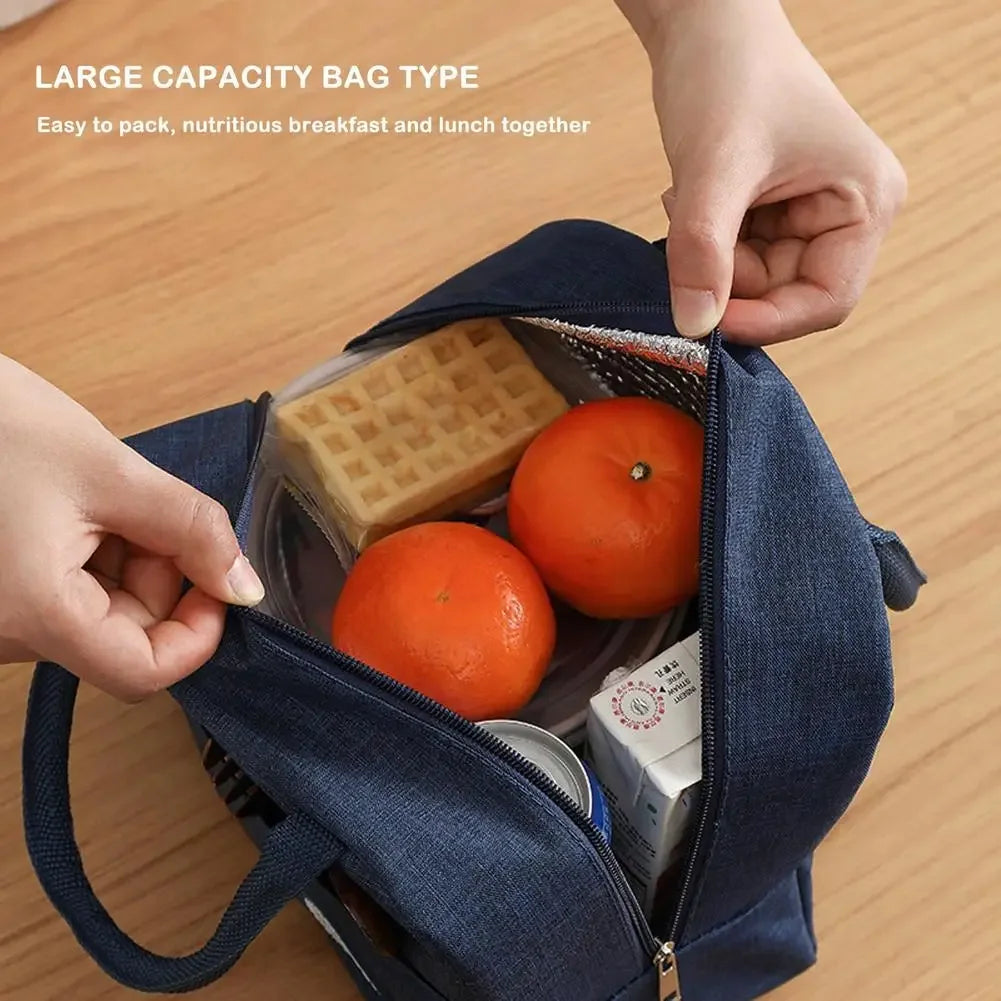 Insulated Lunch Bag Women Kids Cooler Bag Thermal Bag Portable Ice Pack Tote Canvas Food Container Food Picnic Bags