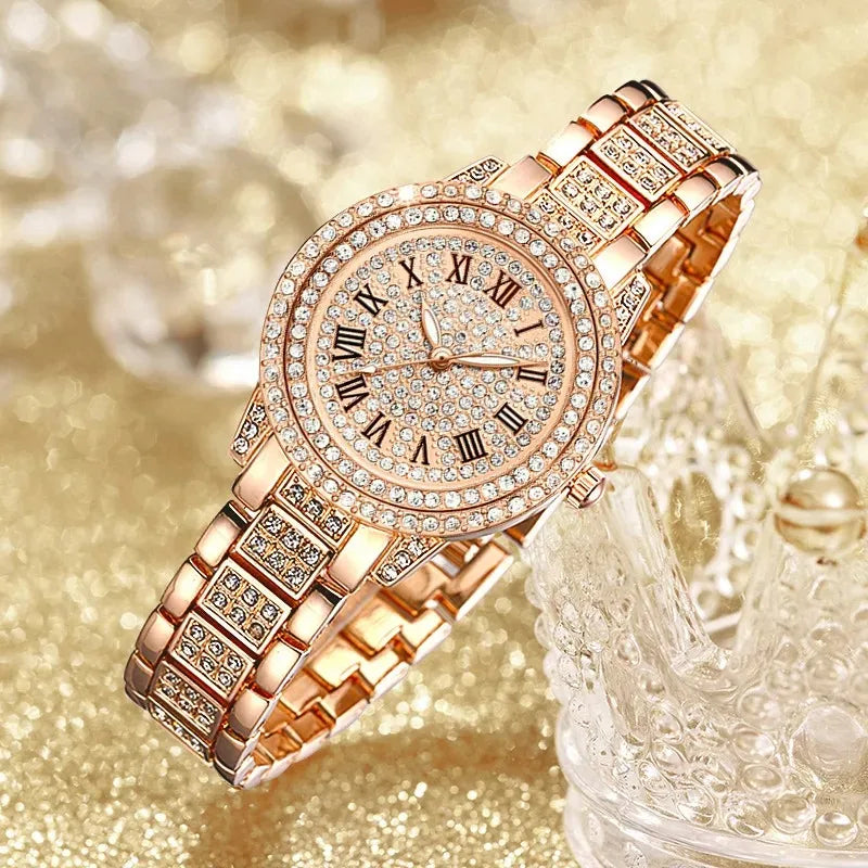 Women's Luxury Crystal Exquisite Wristwatch Quartz Relogio Feminino Casual Ladies Watches Clock Montre Femme Mujer Female Saati