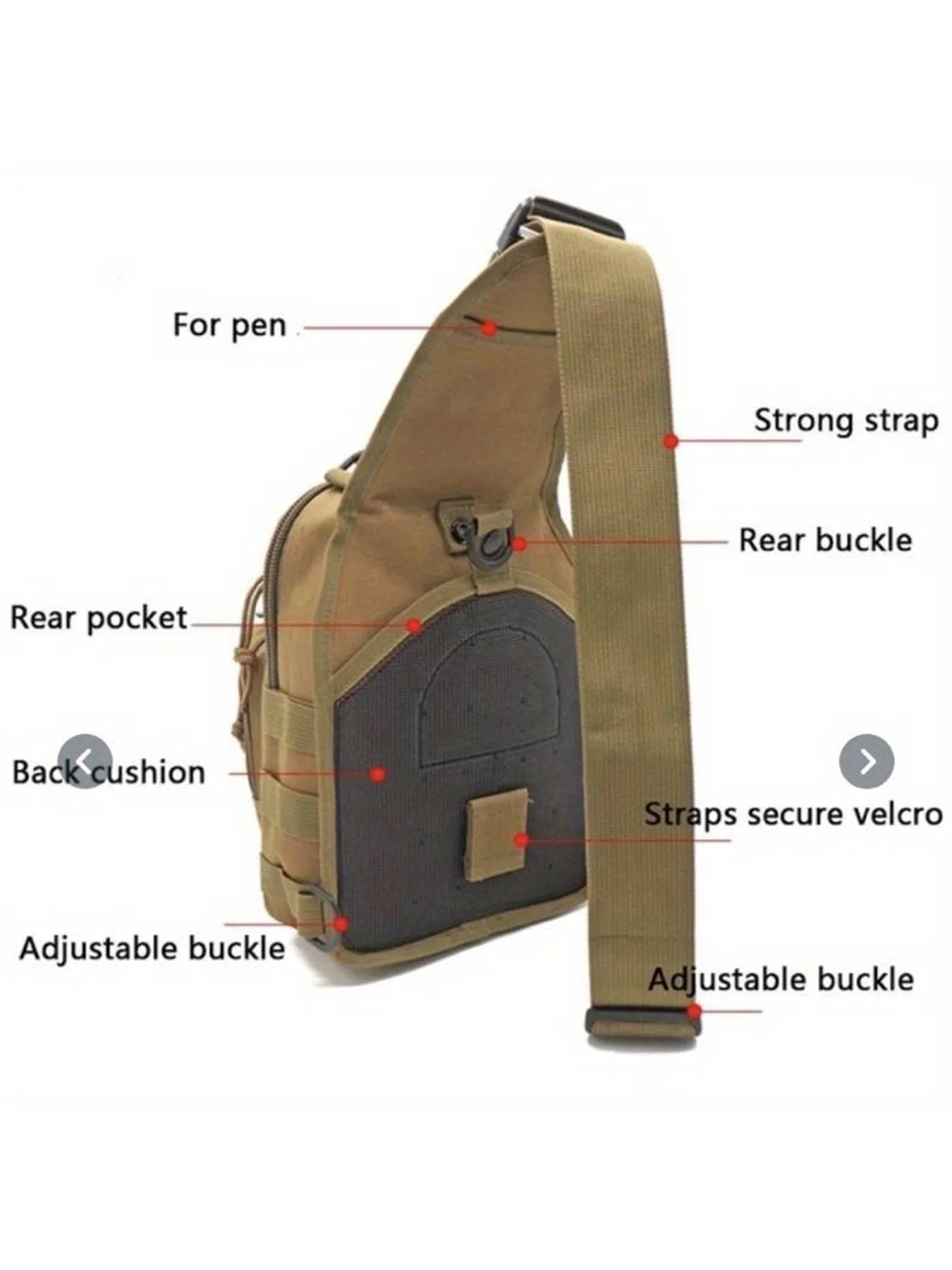 Versatile Tactical Sling Backpack Body Chest Bag Hiking Hunting Carry Bag