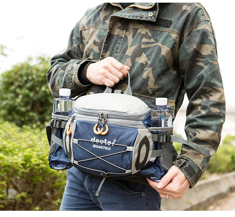 Outdoor Sports Waist Bag Cycling Camping Climbing Men's Backpack Hiking Shoulder Running Water Bottle Bicycle Fanny Pack Fishing