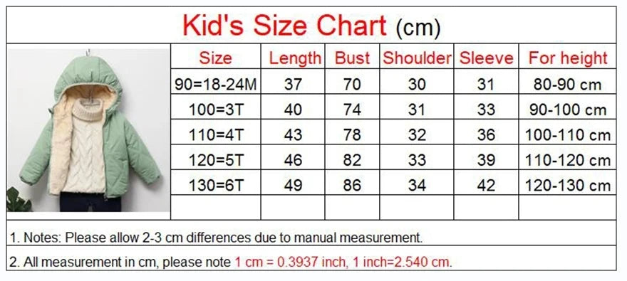 Baby Kids Thick Jacket For Girls Coats Winter Lamb Wool Plus Velvet Coats Toddler Children Outwear 1-6 Year Boys Cotton Jackets