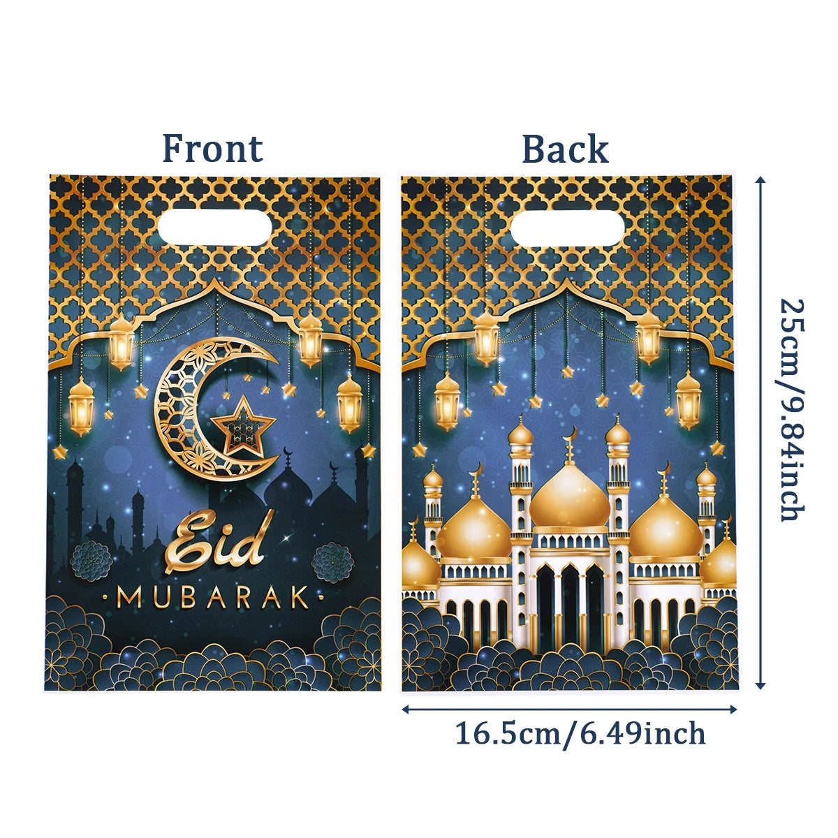 EID Mubarak Decoration Gift Bags Ramadan Decoration 2025 for Kid Candy Bags Ramadan Kareem Islamic Muslim Party Eid Al Adha Gift