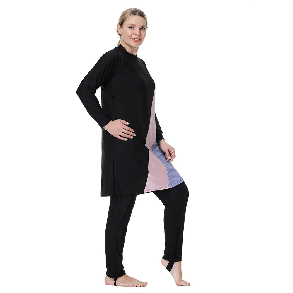 3XL-8XL Burkini Femme Musulmane Plus Size Swimwear Burkini Muslim Swimming Suit with Hijab Cap Modest Swimsuit Women Swimming